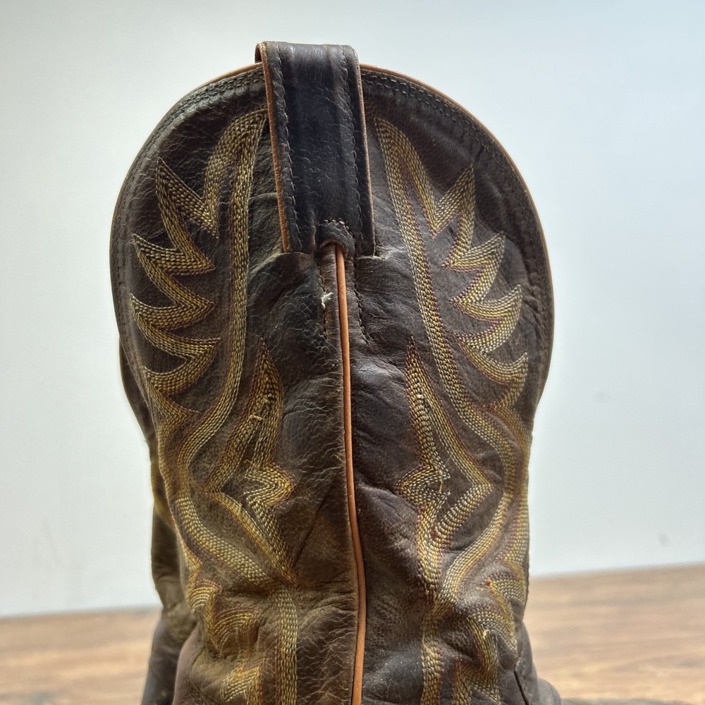 Tony Lama Men's Avett 11" Western Leather Boots-Honey Brown-Size: 8.5 D Rodeo - Picture 9 of 16